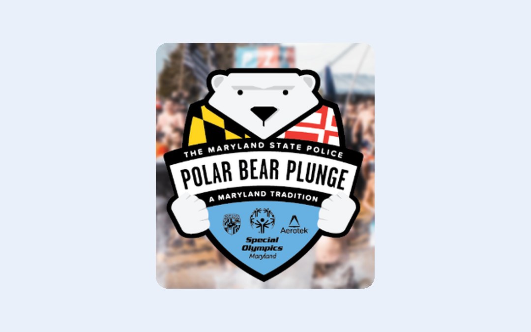 Maryland State Police Polar Bear Plunge logo supporting Special Olympics Maryland